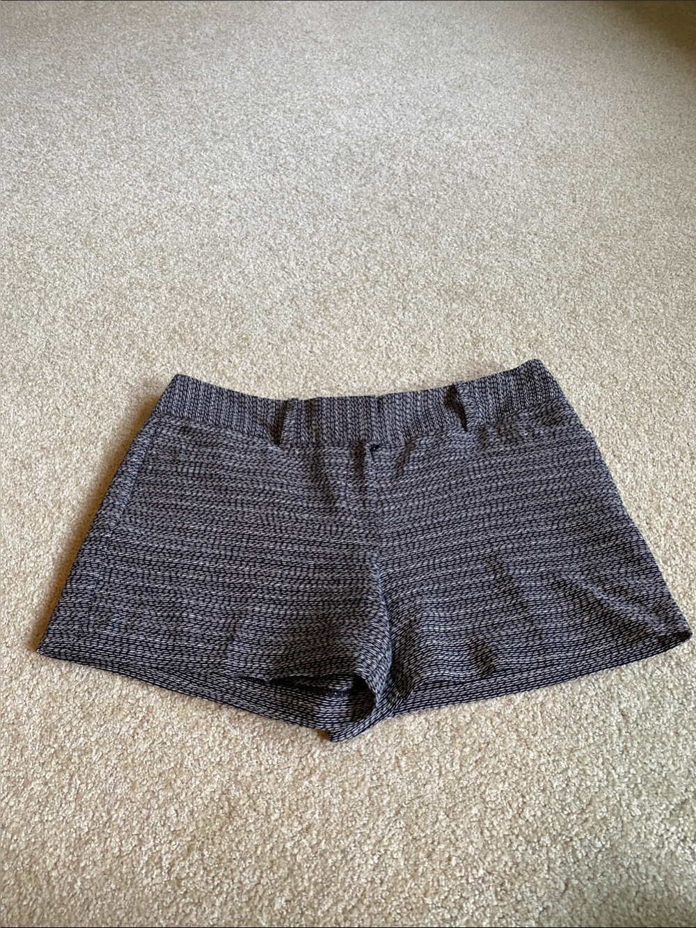 Women's Black and White Shorts